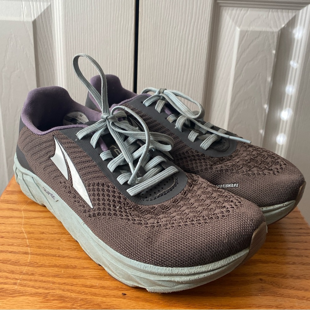 altra Torin 4.5 Quantic Plush Gray/Light Blue Knit Running‎ Athletic Shoes 8